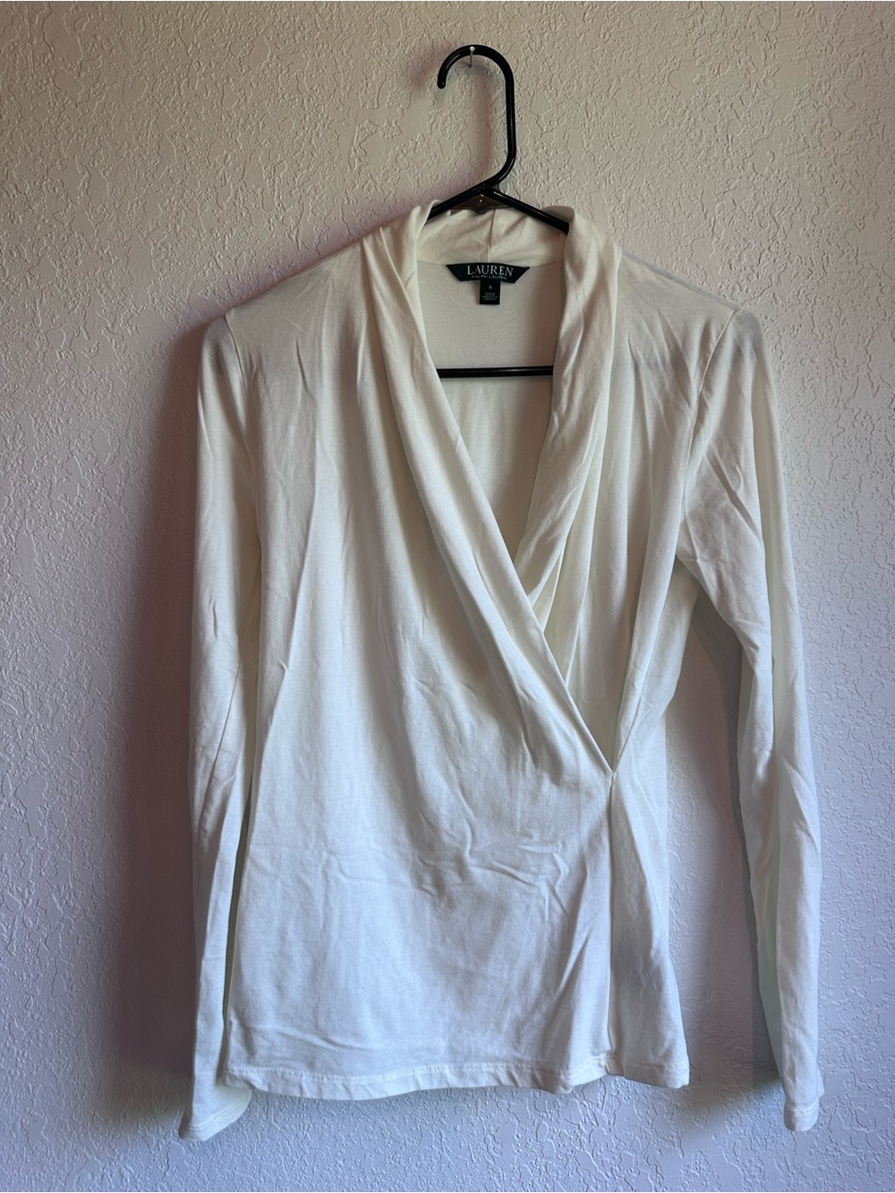 Ralph Lauren Cream Top with wrap detail